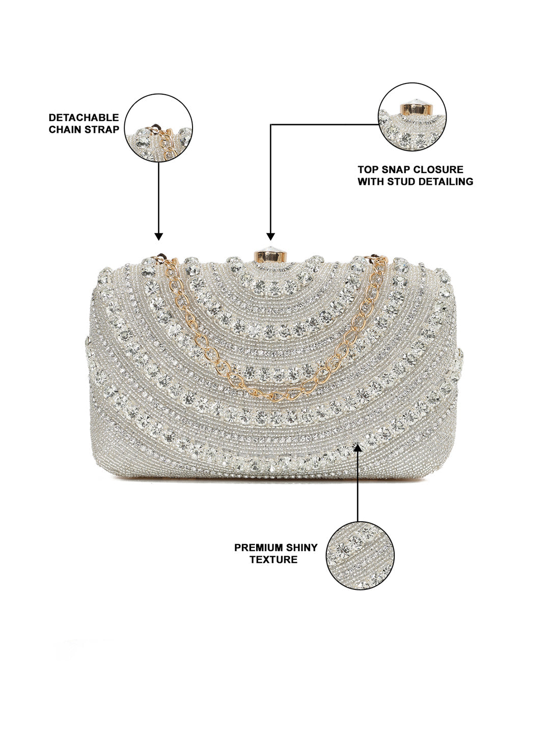 Crusset Embellished Box ClutchCL20773