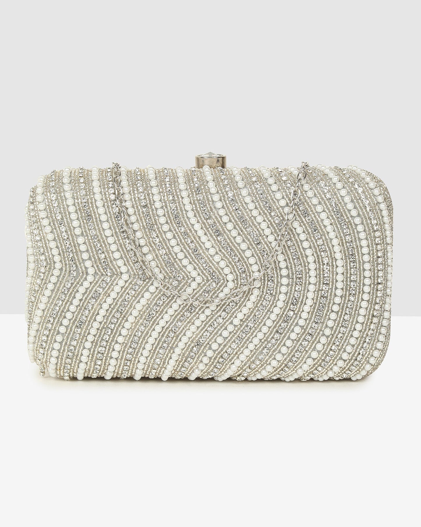 Ladies Silver Purse Handbag