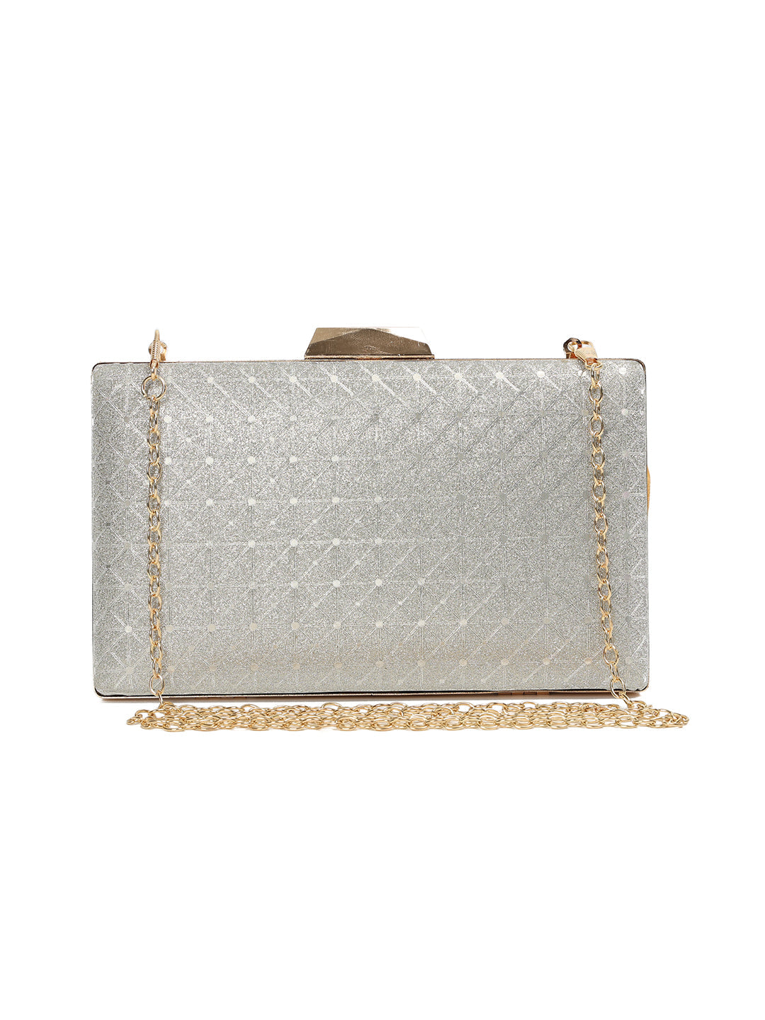 Crusset Textured Box Clutch With Shoulder StrapCL20781