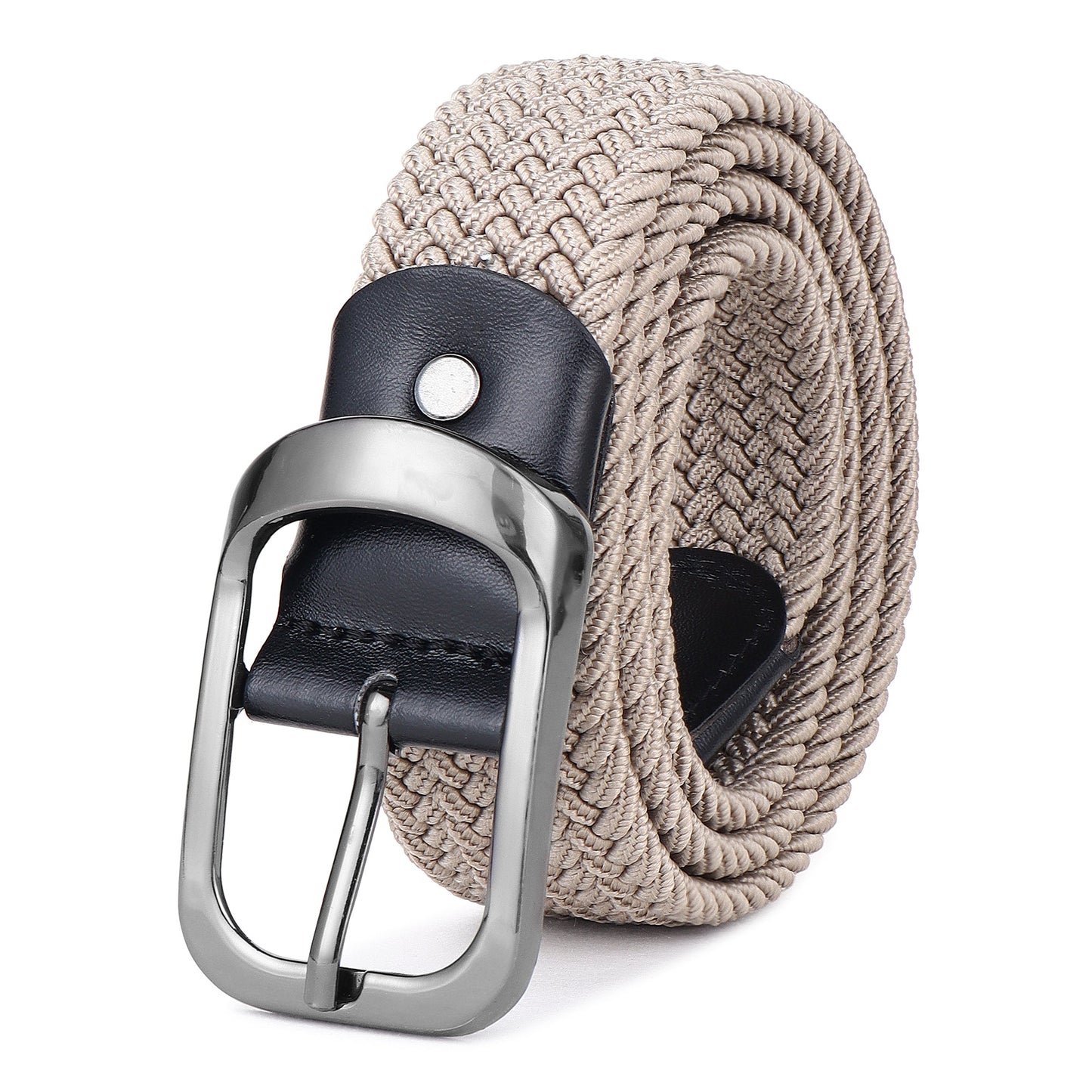 CRUSSET Unisex Cream Braided BeltCI5616