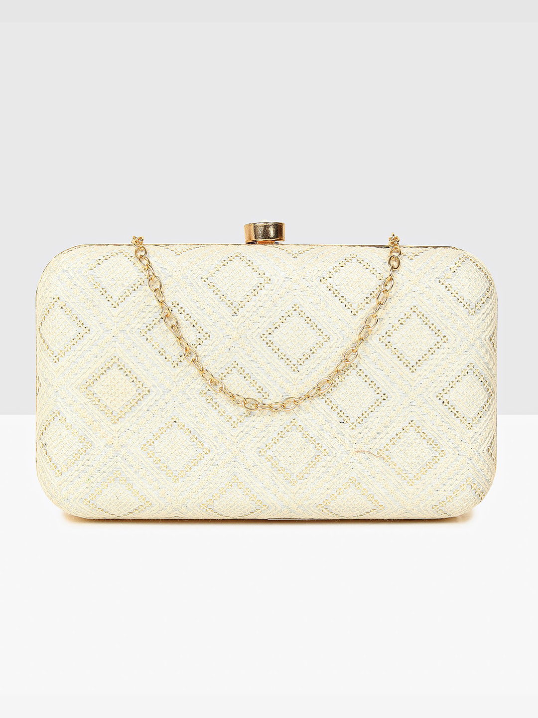 Pure Elegance White Clutch