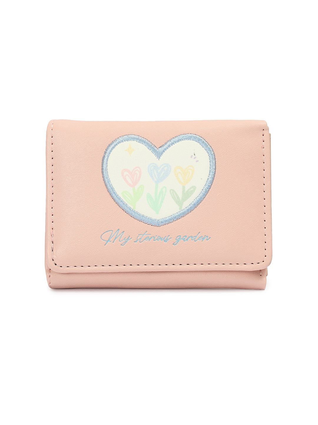 Crusset Wallet for Women – PU Ladies Purse with Button Closure | Two Fold Textured Women’s Wallet CW20764
