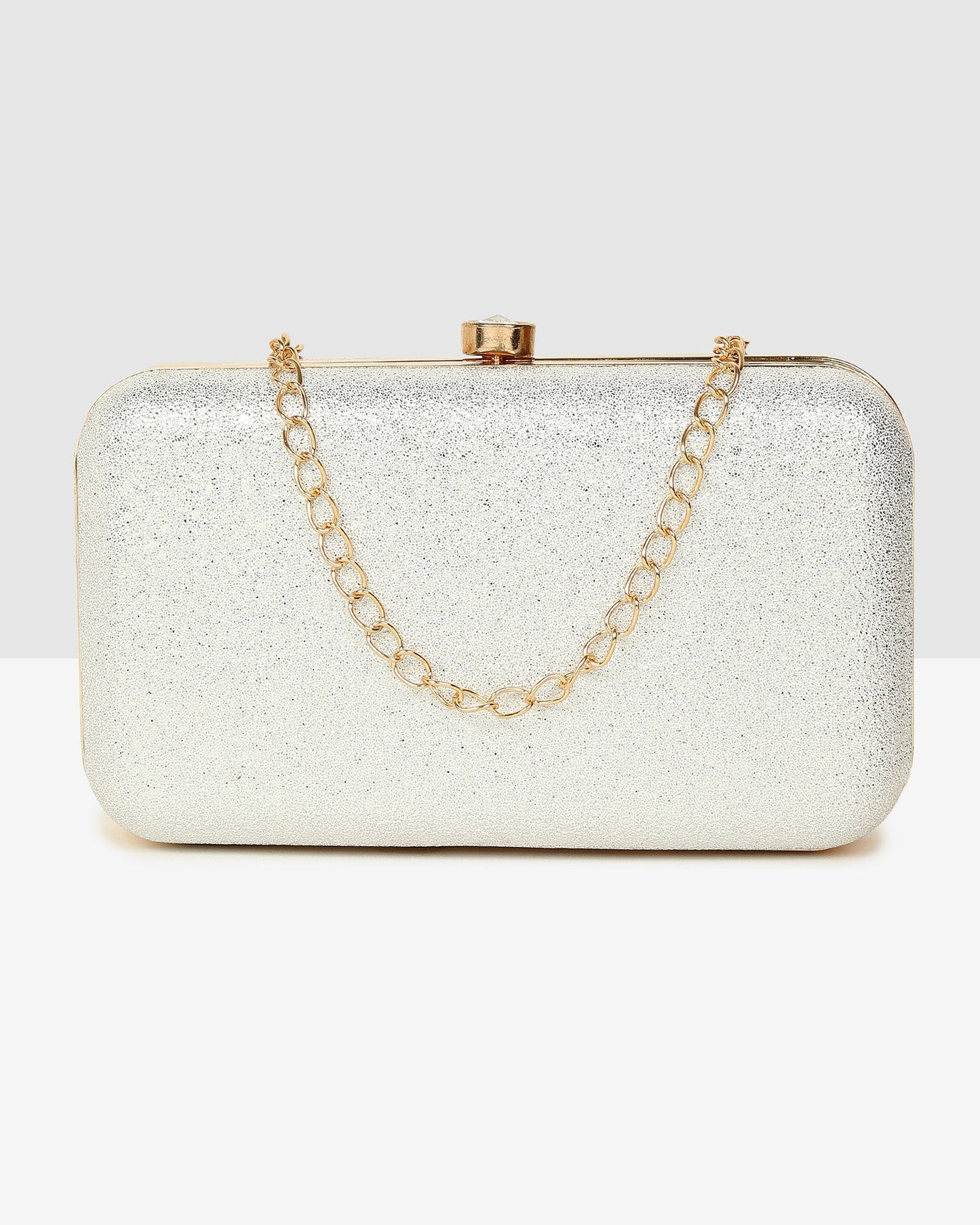 Evening Bling Box BagGold Elegant Evening Clutch
