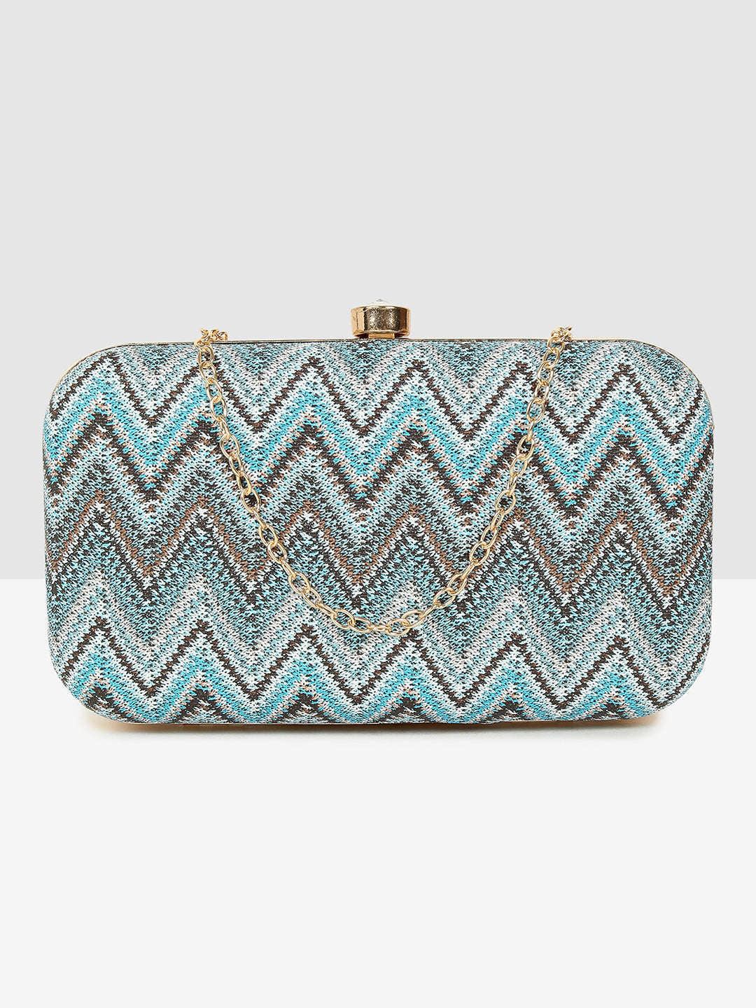 Vibrant Vibe Multicolor-Print Clutch