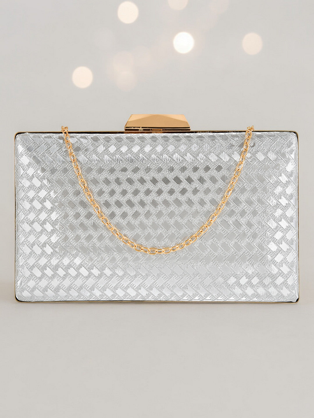 Ladies Silver Sparkle Clutch