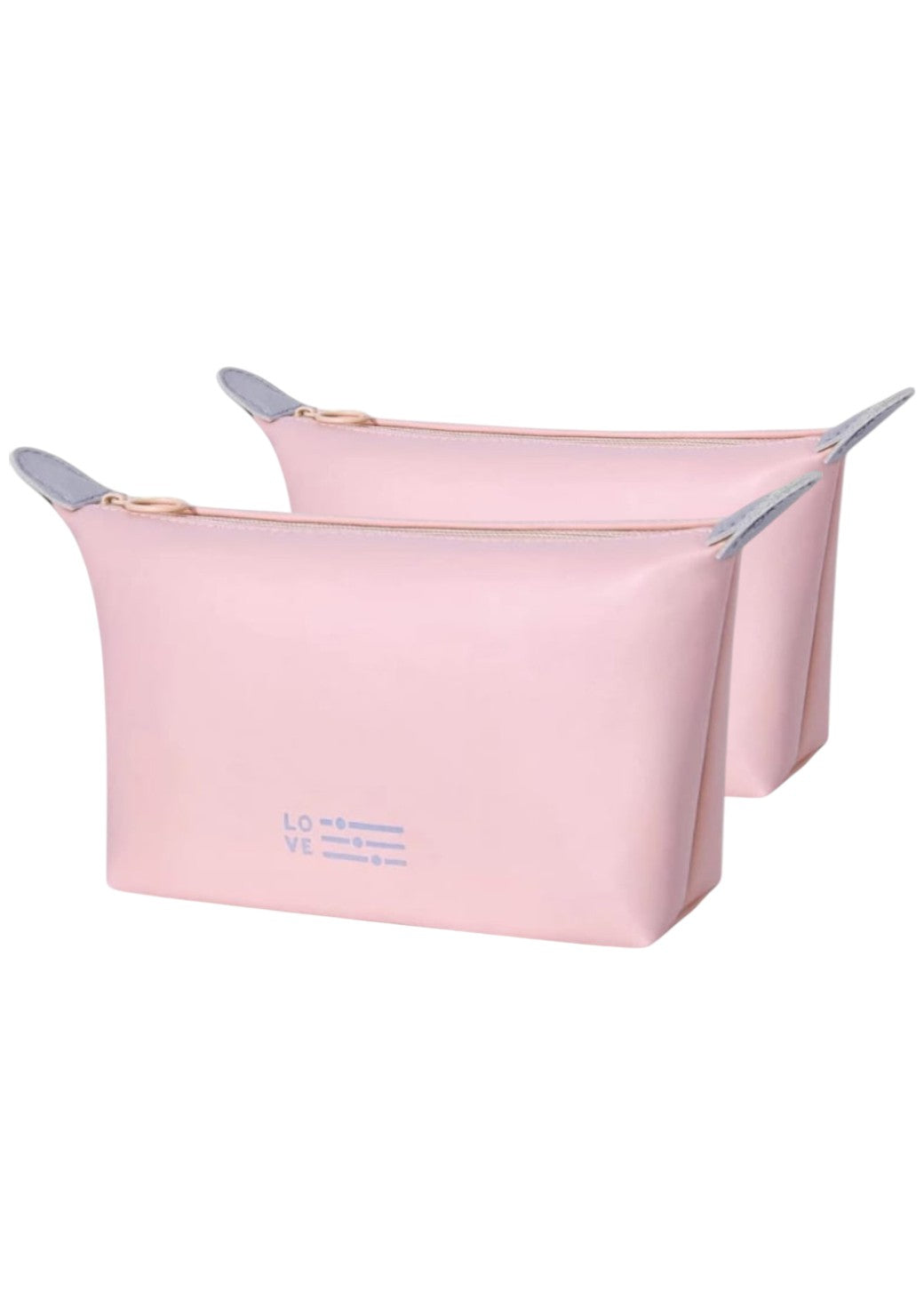 CRUSSET Set of 2 Unisex Solid Waterproof Vanity Pouch Travel AccessoryCL20742