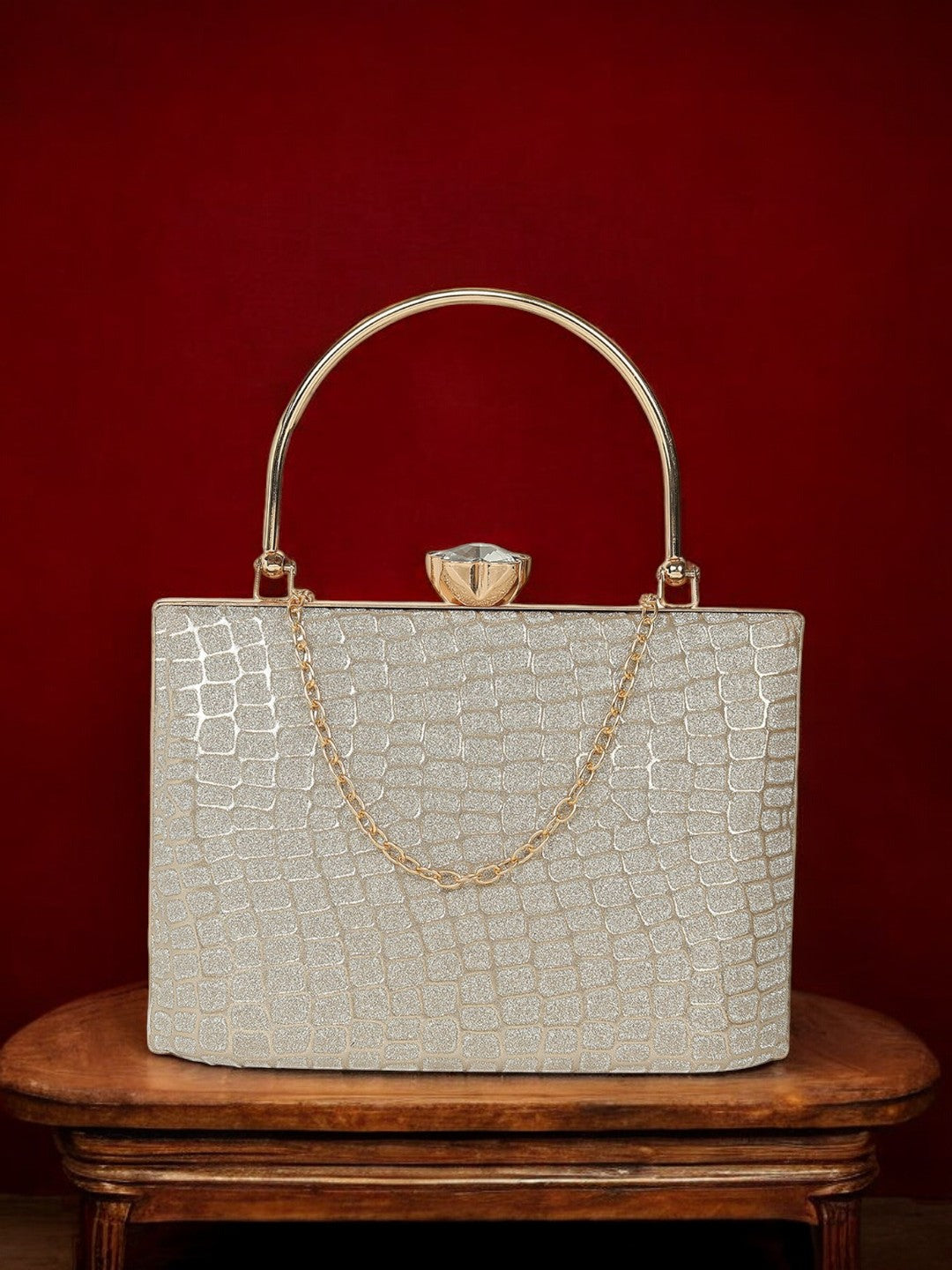 Gold Elegant Evening Clutch
