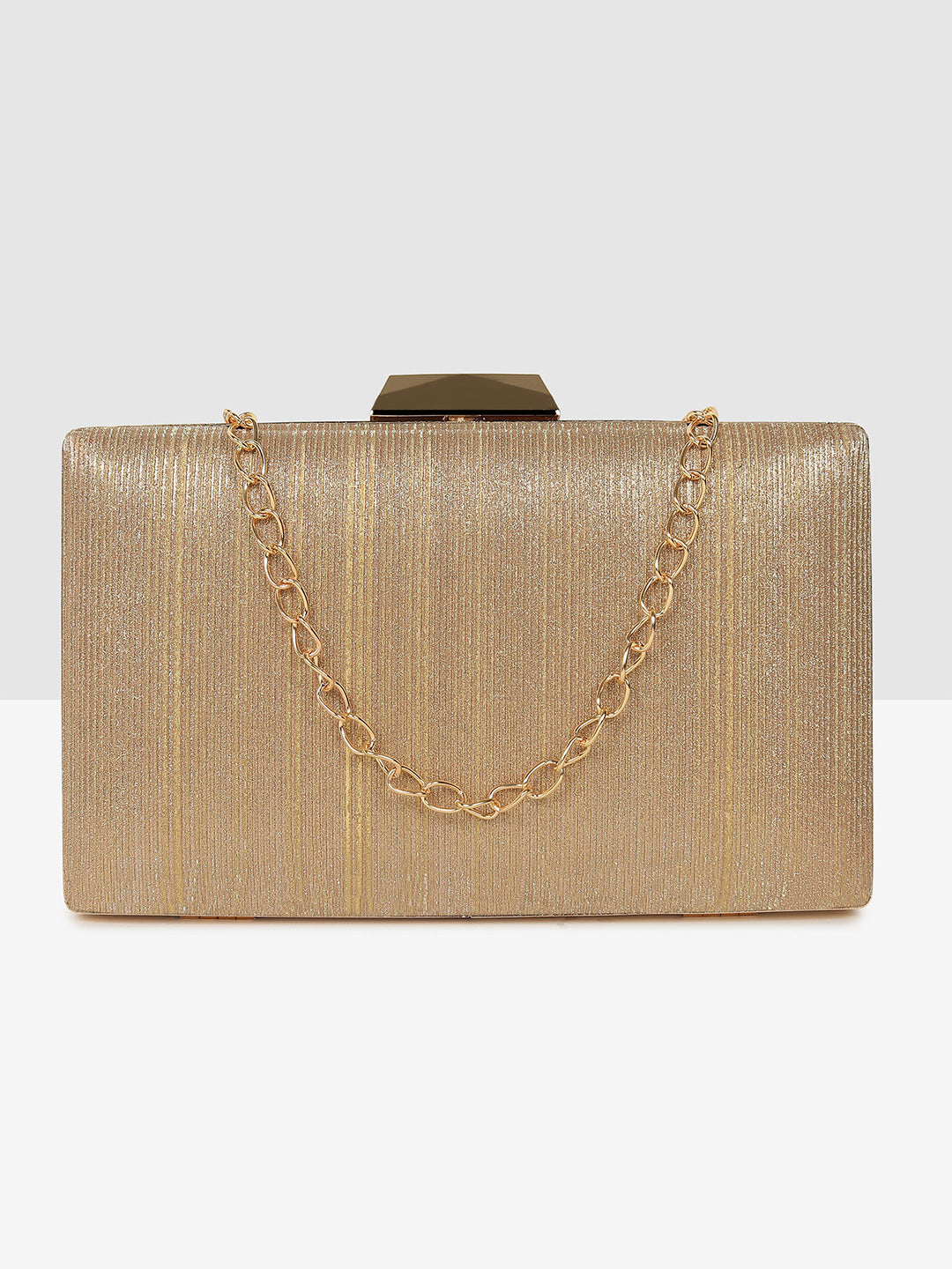 Radiant Gold Elegance Clutch