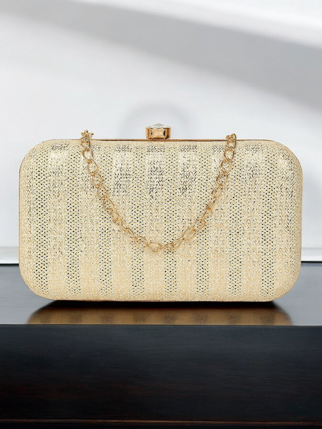 Luxe Gold Frame Clutch