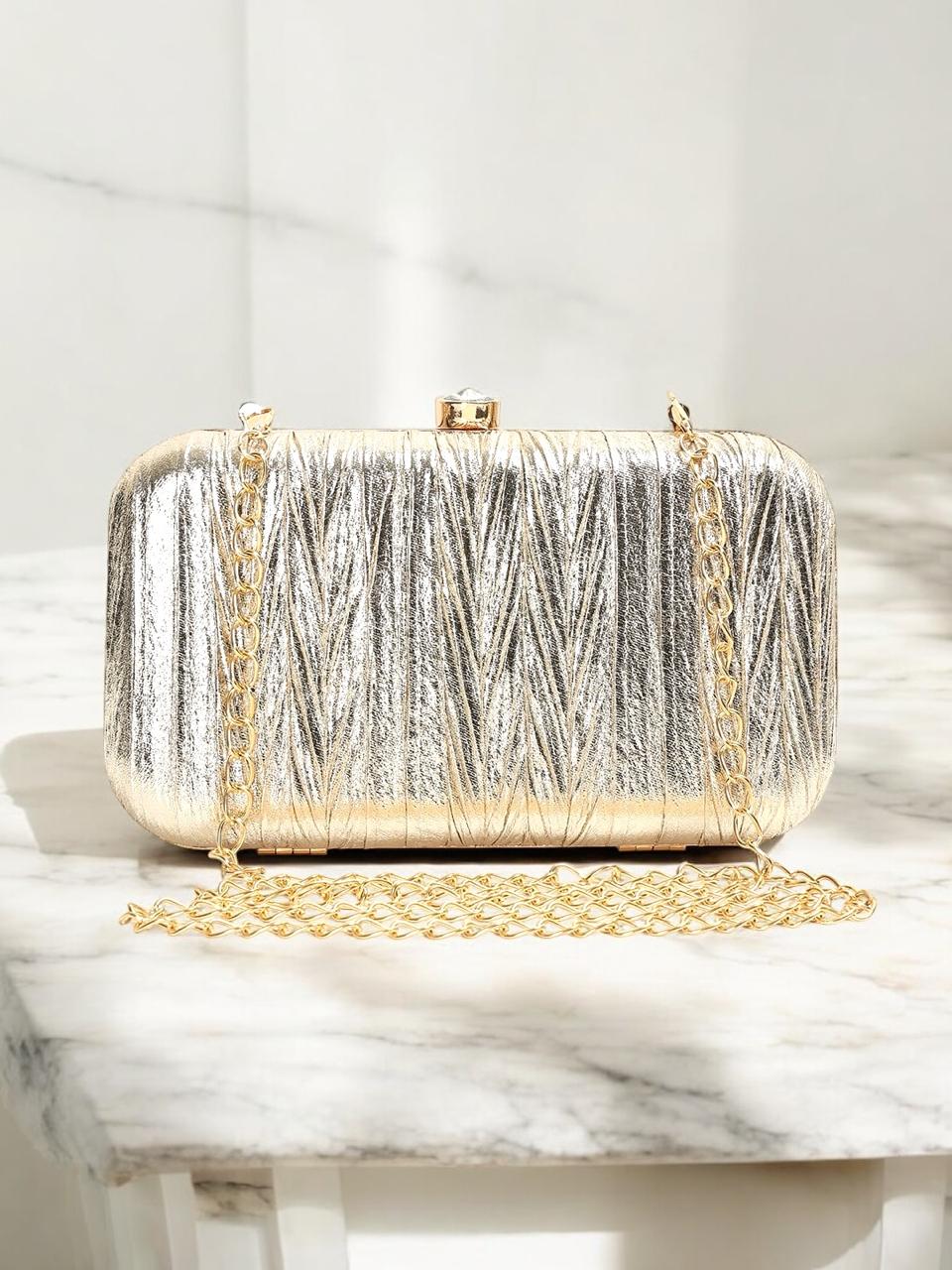 Crusset Embellished Box Clutch With Shoulder StrapCL20777