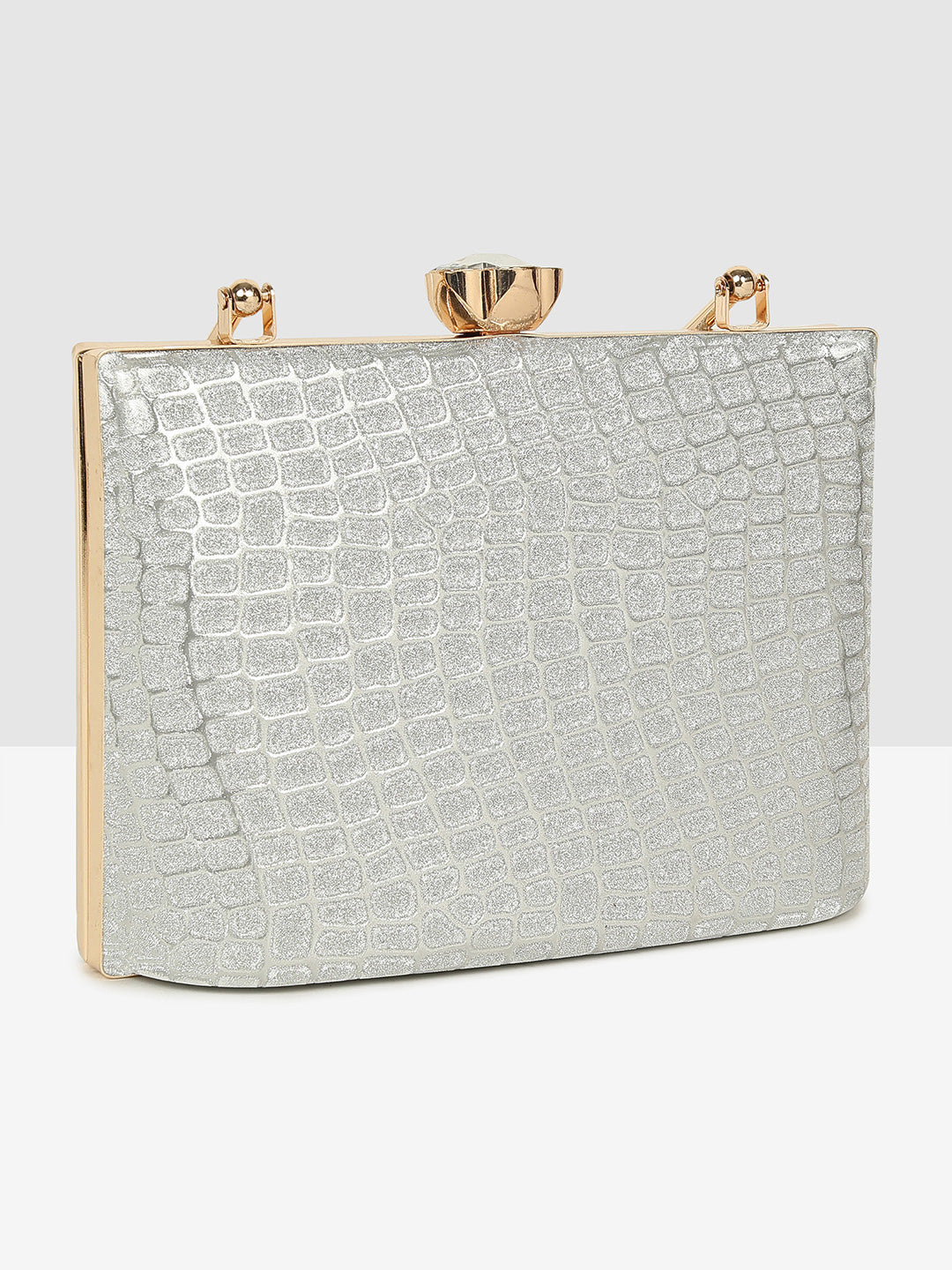 Elegant Ladies Handbag Silver Purse for Weddings & Parties