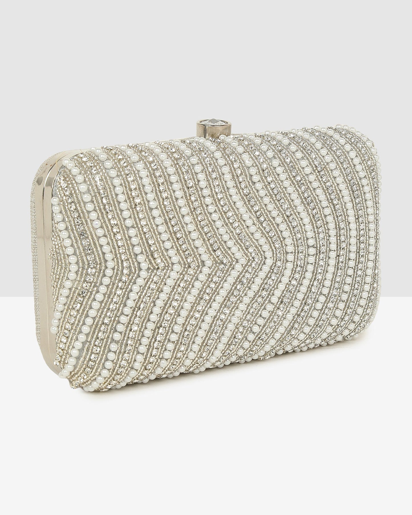 Ladies Silver Purse Handbag