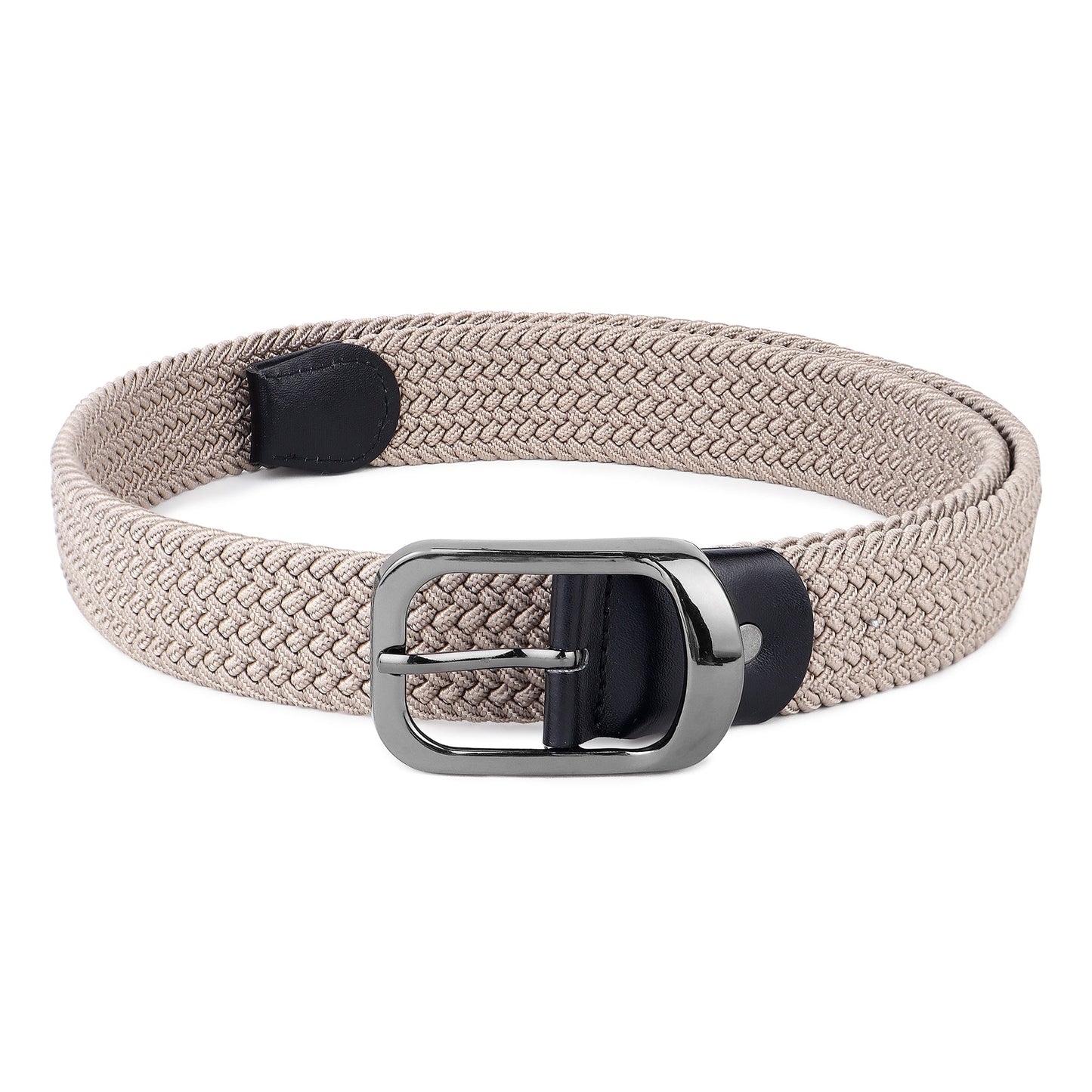 CRUSSET Unisex Cream Braided BeltCI5616