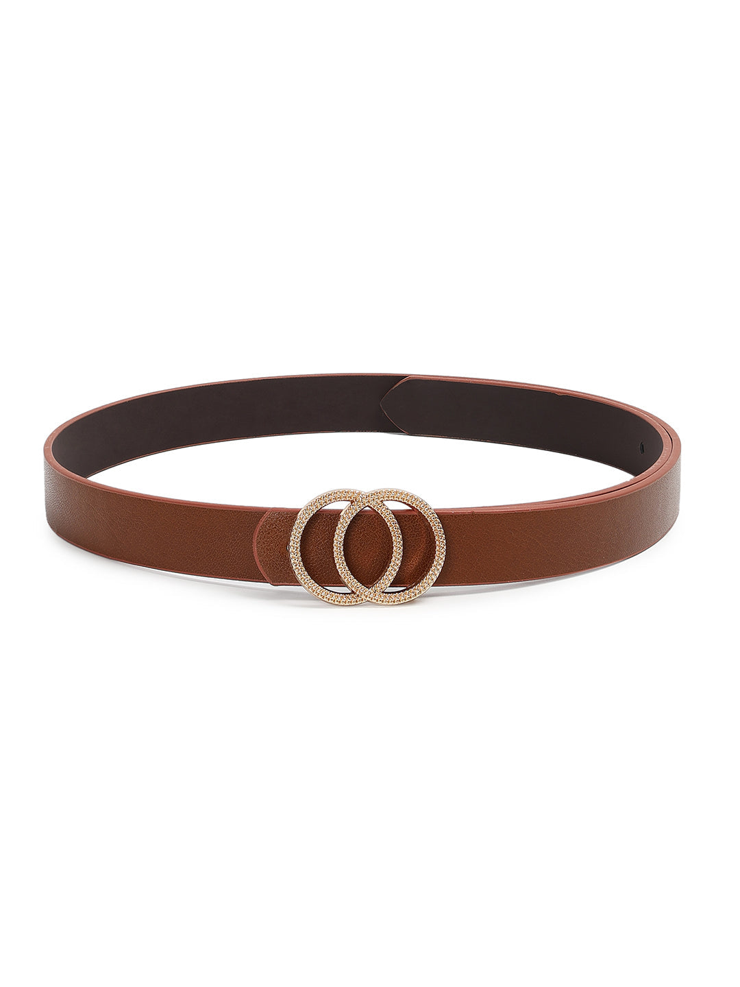 CRUSSET Women PU Embellished Belt With Push Pin ClosureQA5571
