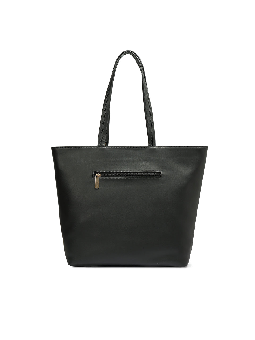 Crusset Womens Black Embossed Tote Bag Stylish Handbag & Shoulder Bag CH20772