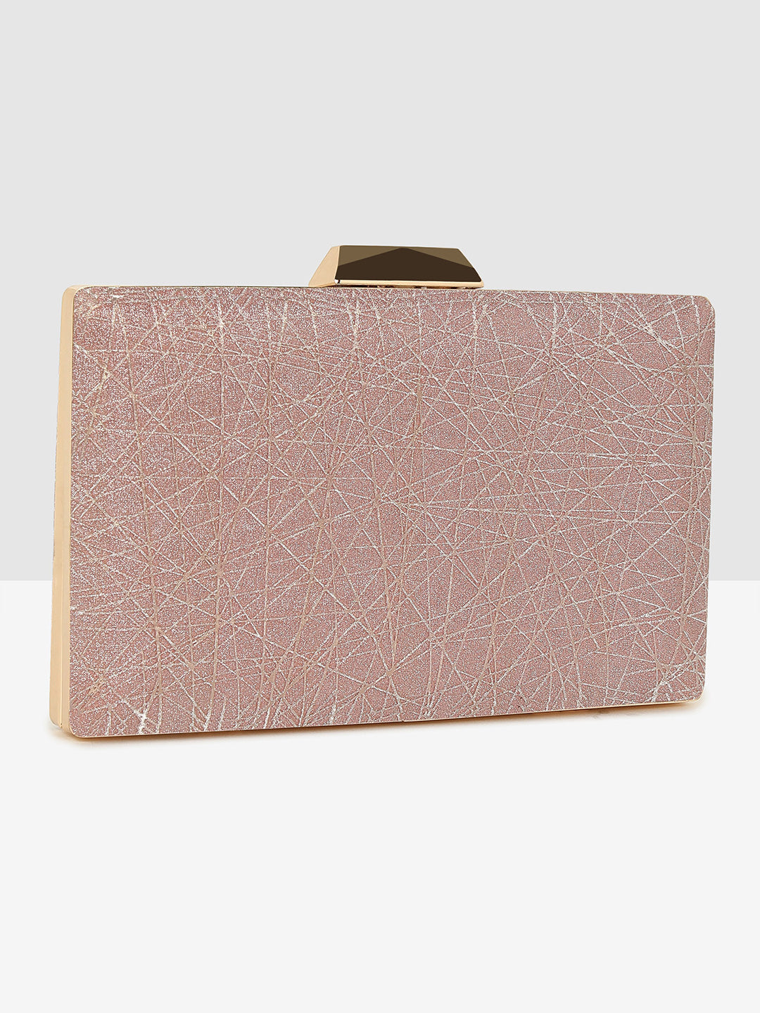 Pink Sparkle Frame Clutch