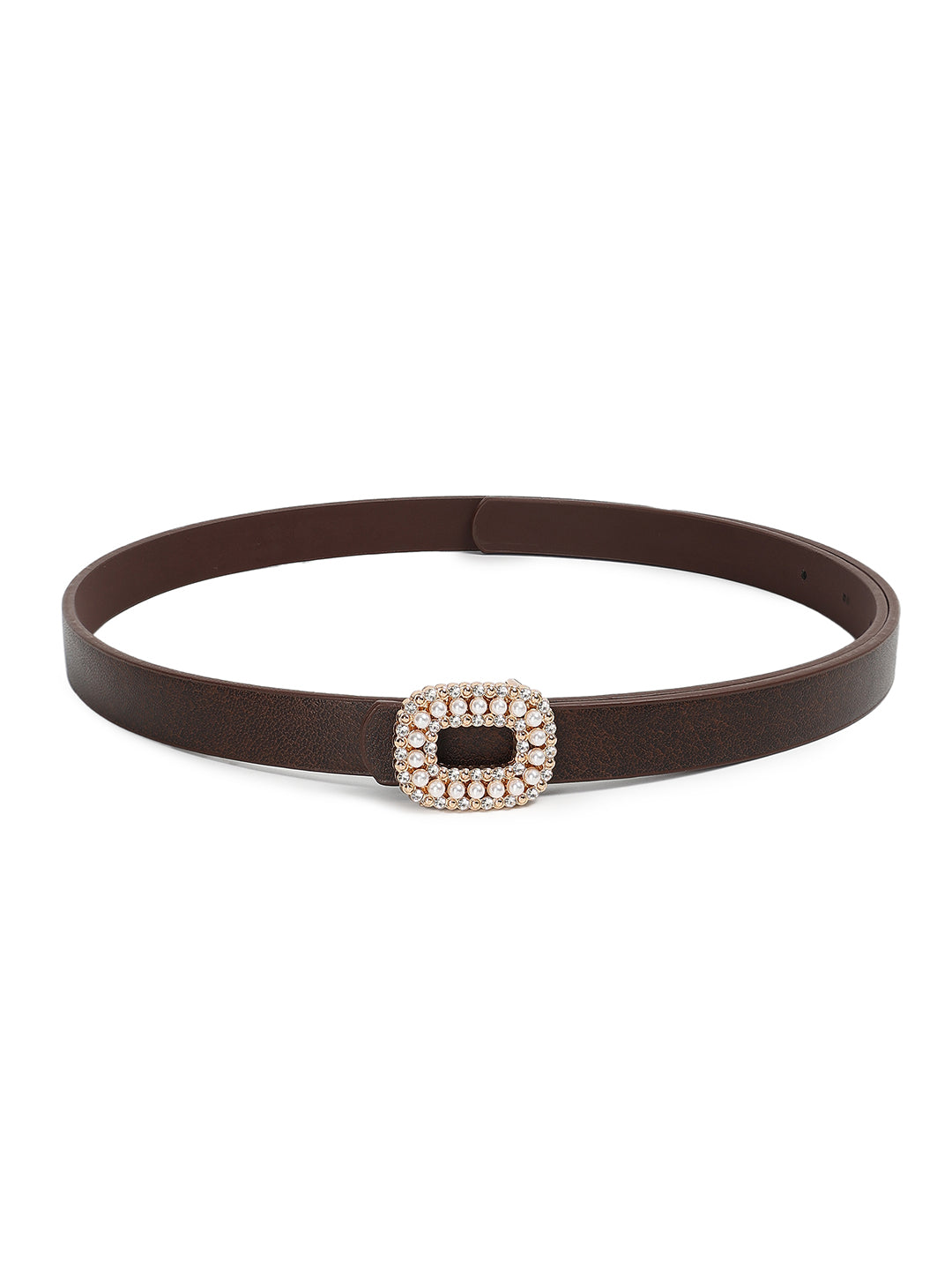 CRUSSET Women Textured PU Slim Belt QA5583