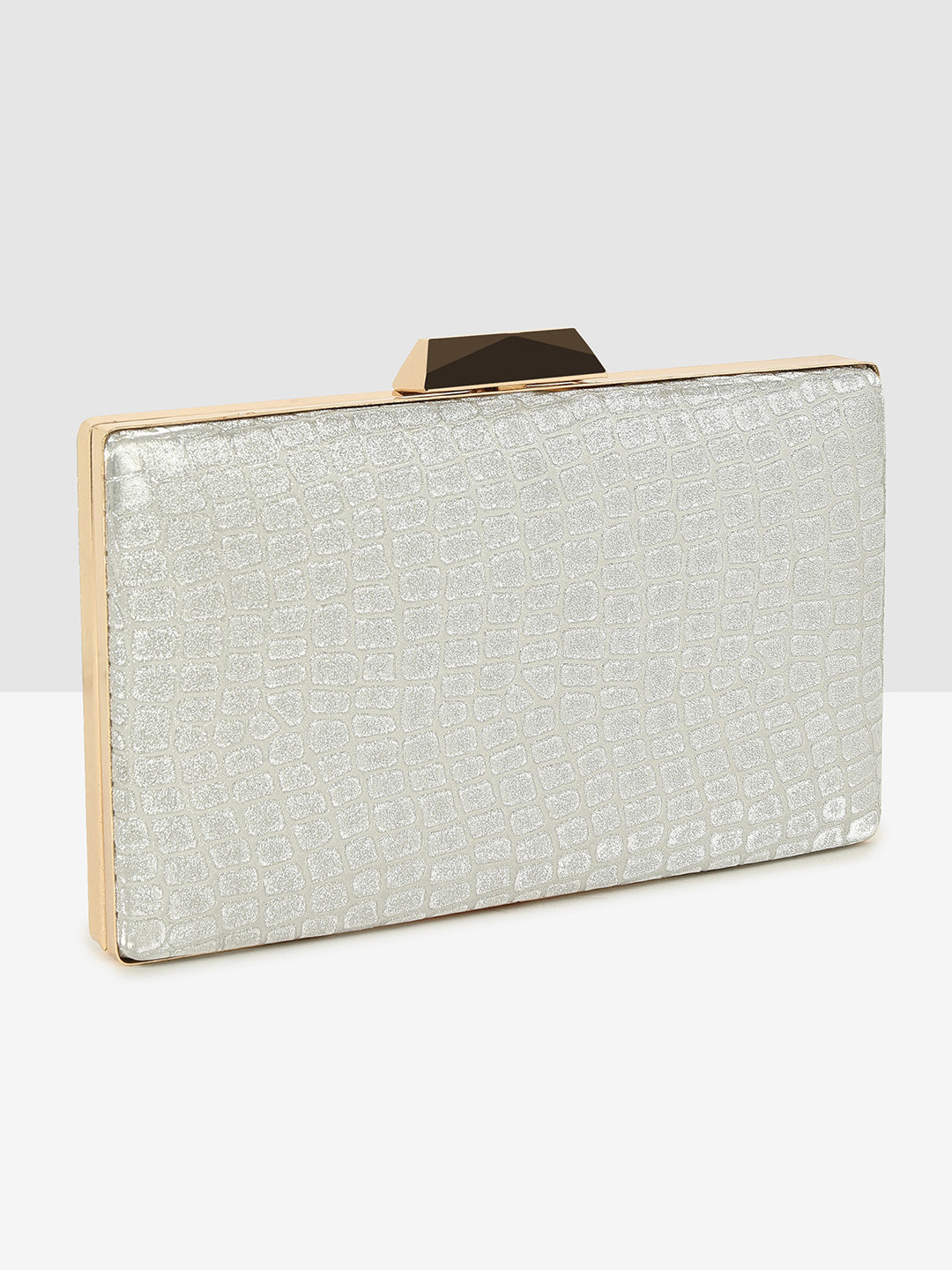 Ladies Silver Clutch