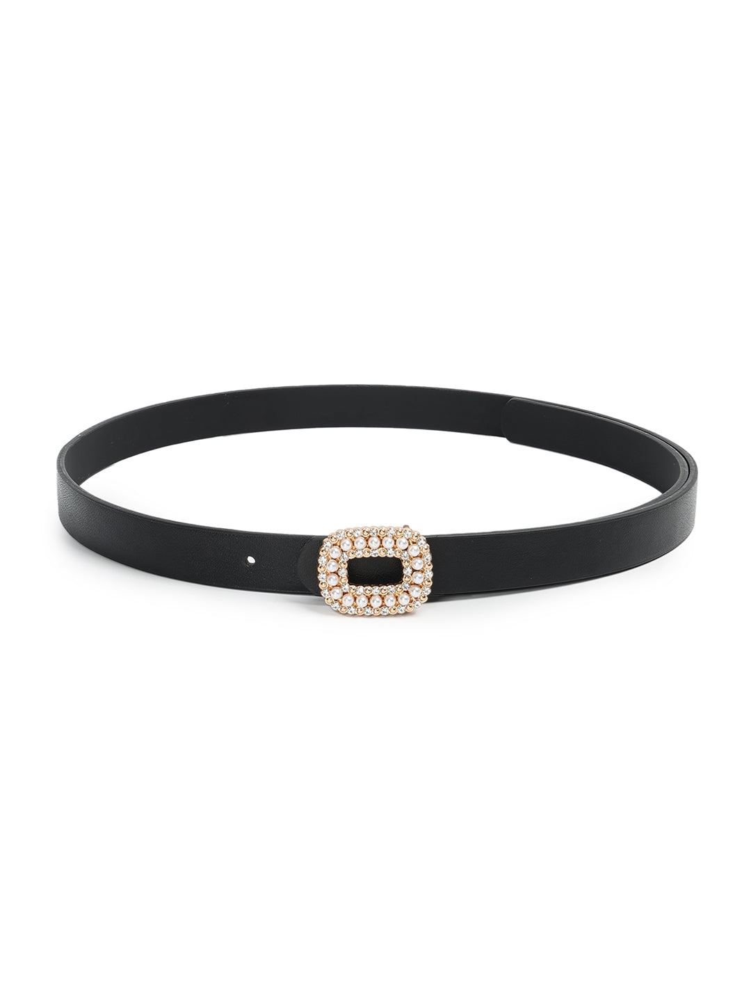 CRUSSET Women PU Embellished Belt With Push Pin ClosureQA5584
