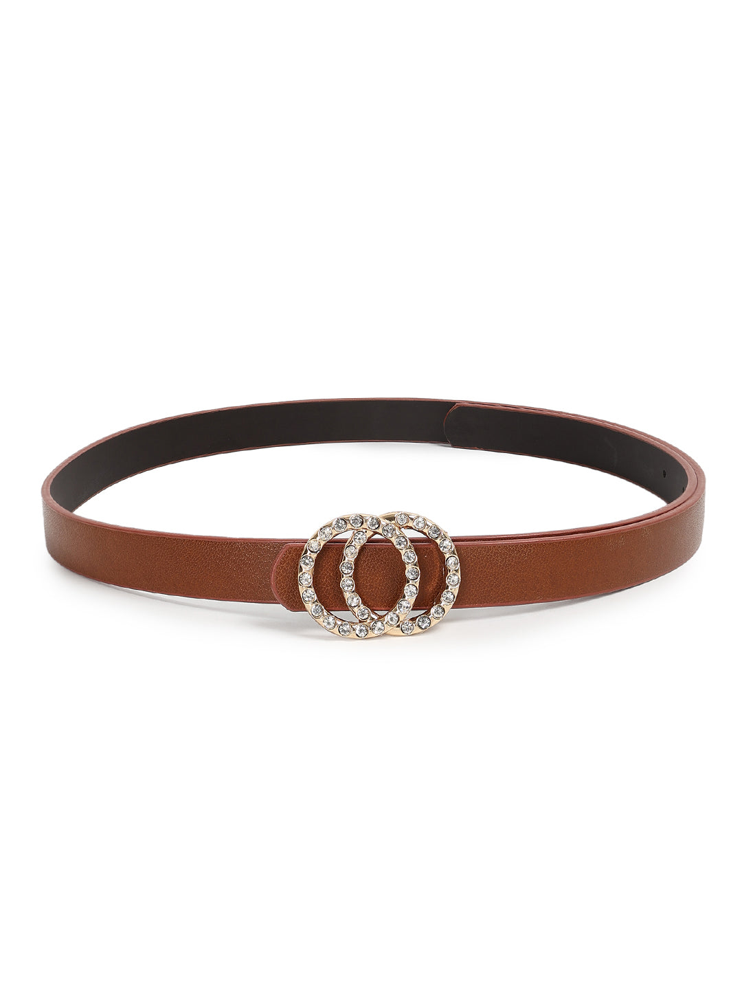 CRUSSET Women Textured PU Slim BeltQA5574