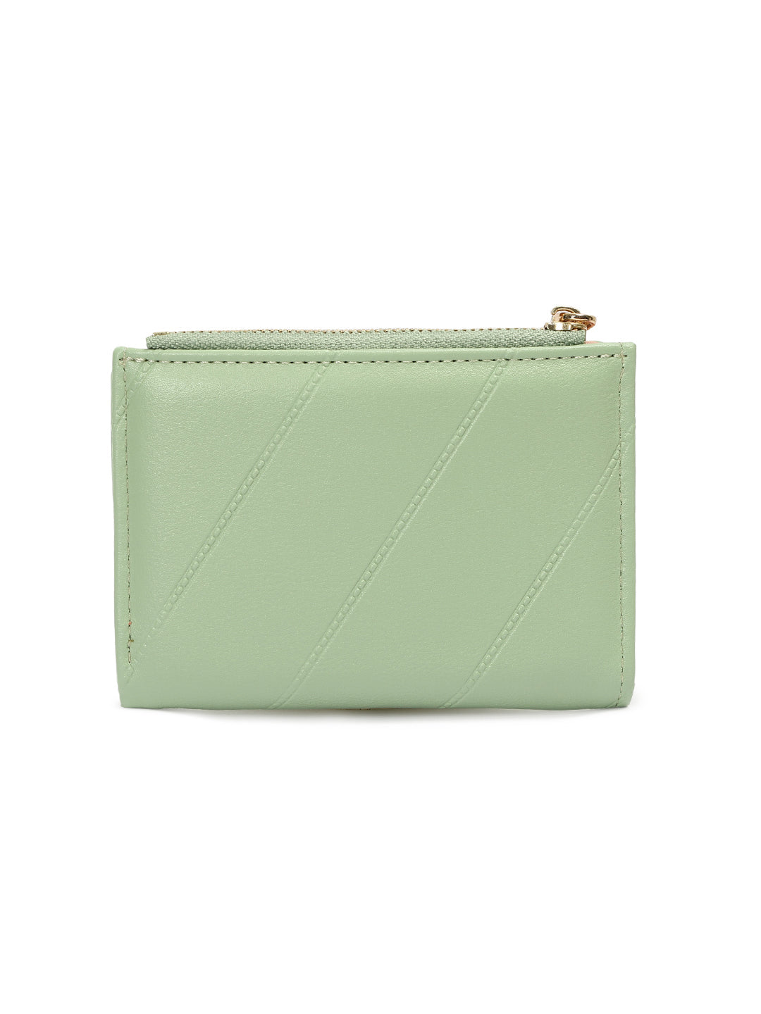 Crusset Wallet for Women – PU Ladies Purse with Button Closure | Two Fold Textured Women’s Wallet CW20763