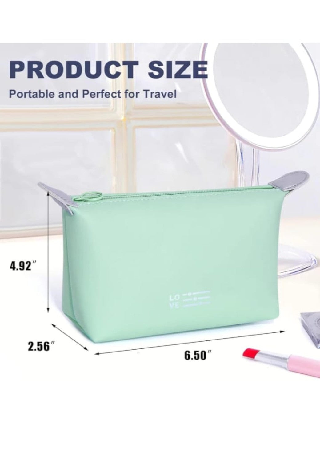 CRUSSET Unisex Solid Waterproof Vanity Pouch Travel AccessoryCL20740