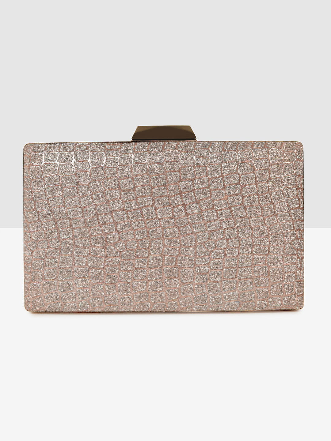 Ladies Pink Sparkle Frame Clutch