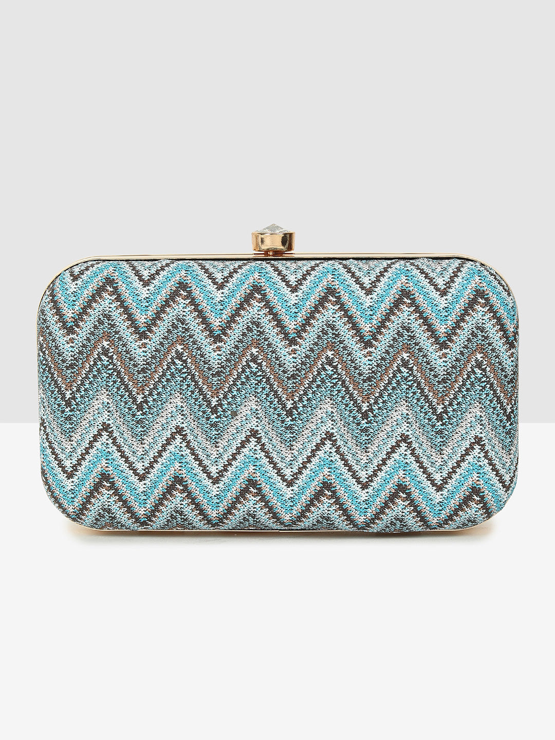 Vibrant Vibe Multicolor-Print Clutch