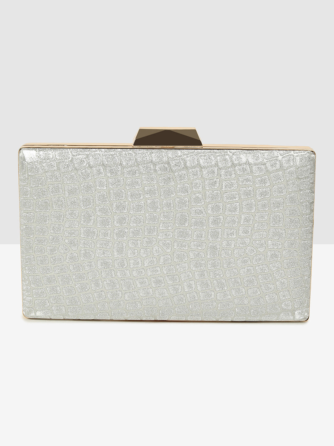 Ladies Silver Clutch