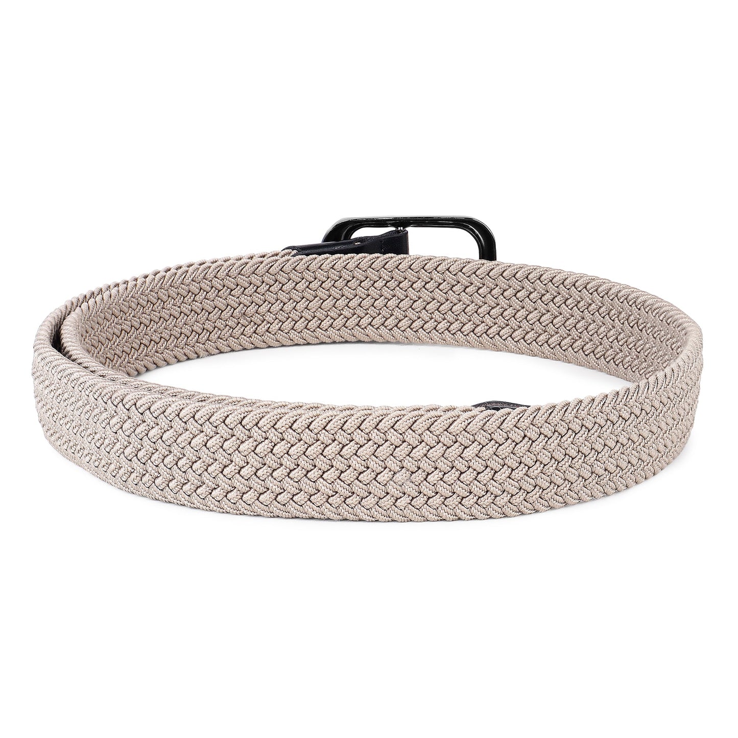 CRUSSET Unisex Cream Braided BeltCI5616