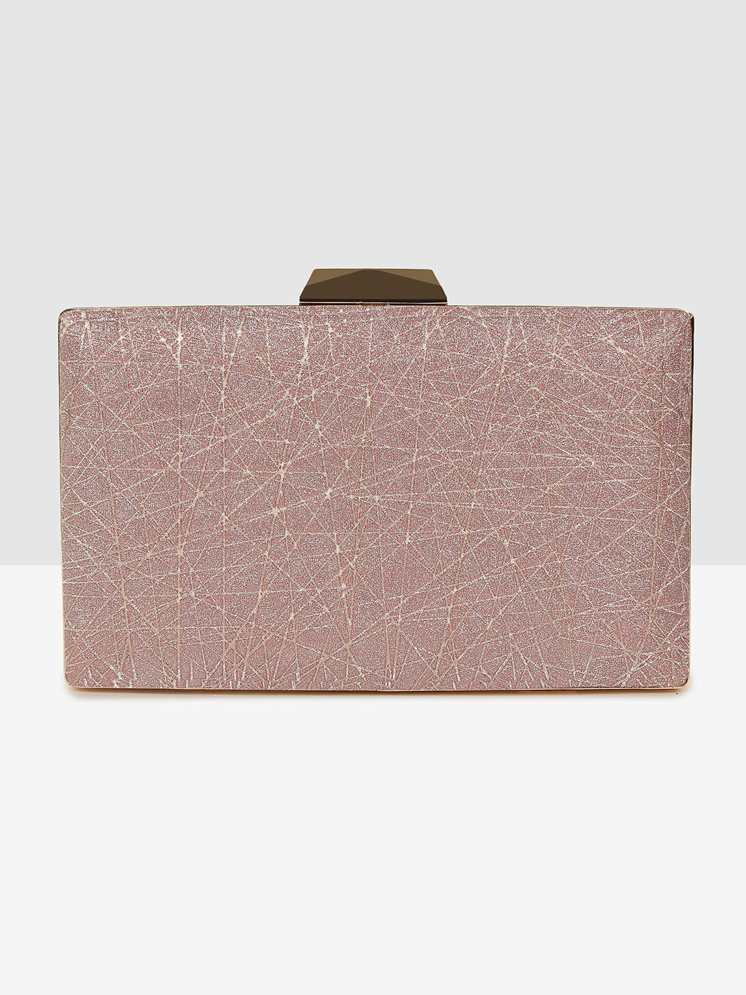 Pink Sparkle Frame Clutch