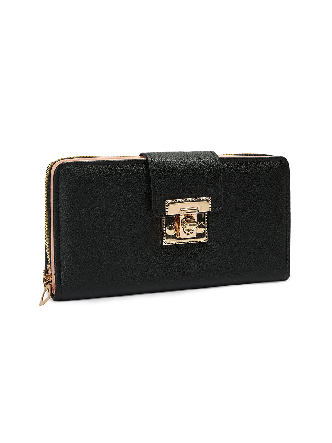 Crusset Wallet for Women – PU Ladies Purse with Button Closure | Large Two Fold Textured Women’s Wallet CW20761