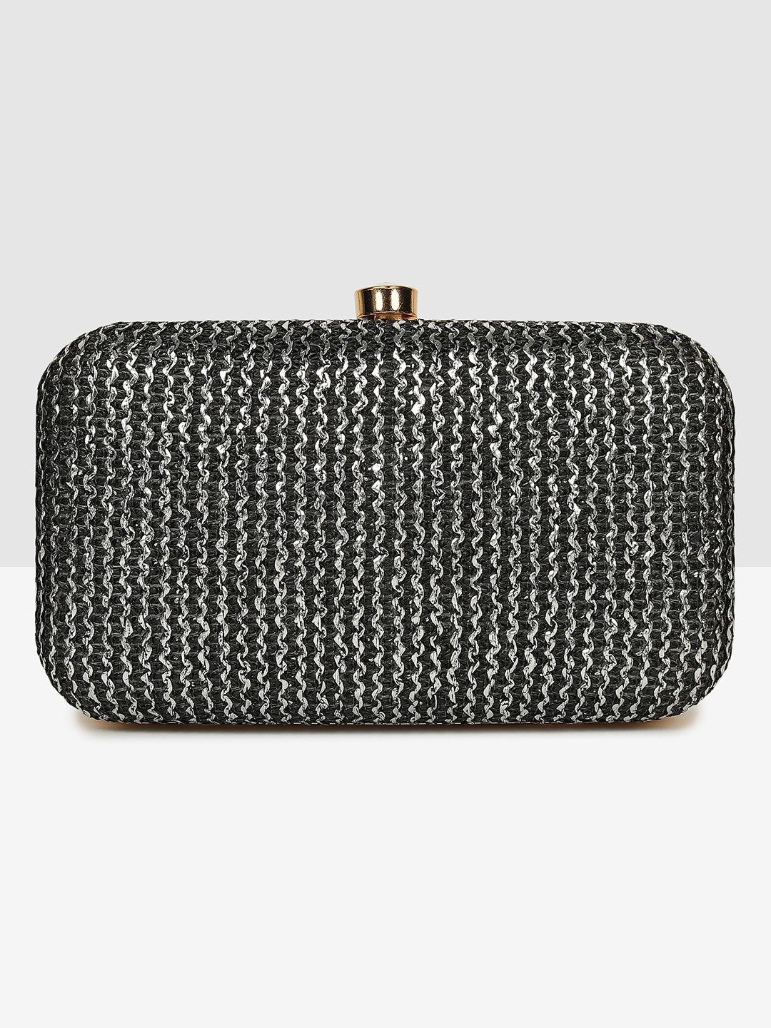 Ladies Black Purse Handbag with Detachable Chain Sling Strap