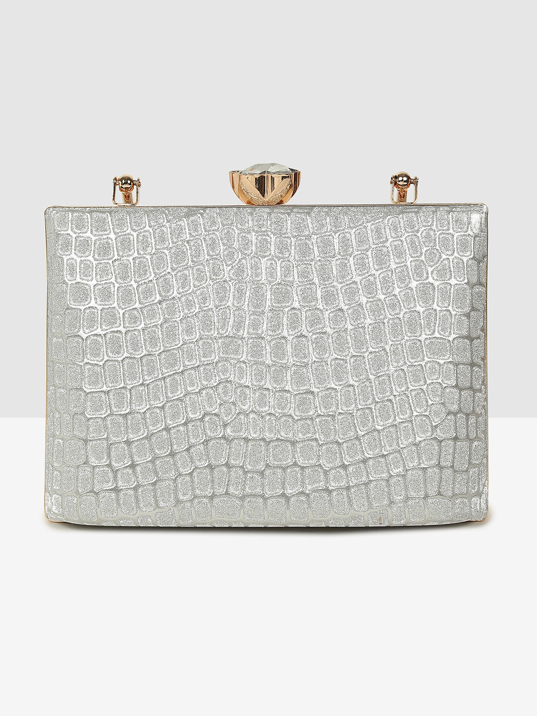 Elegant Ladies Handbag Silver Purse for Weddings & Parties