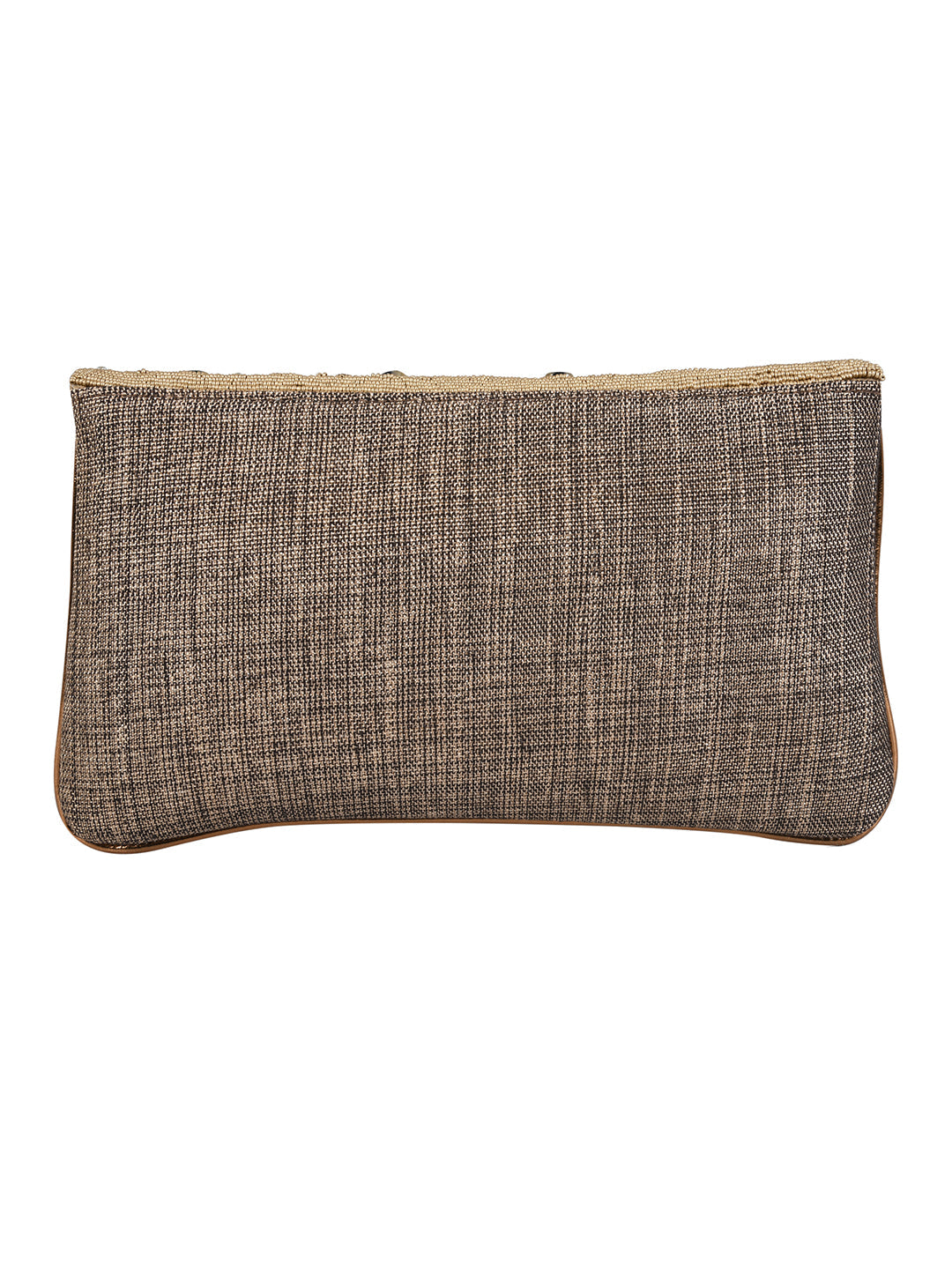Brown Purse with Embellishments and Embroidery