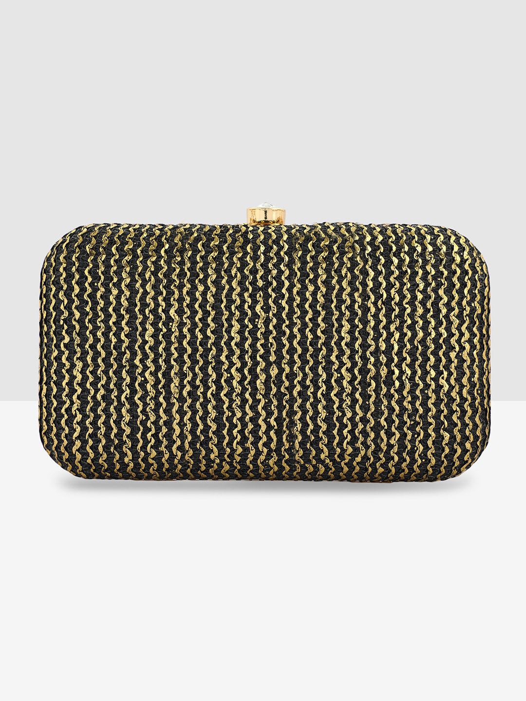 Black Purse with Embellishments and Embroidery