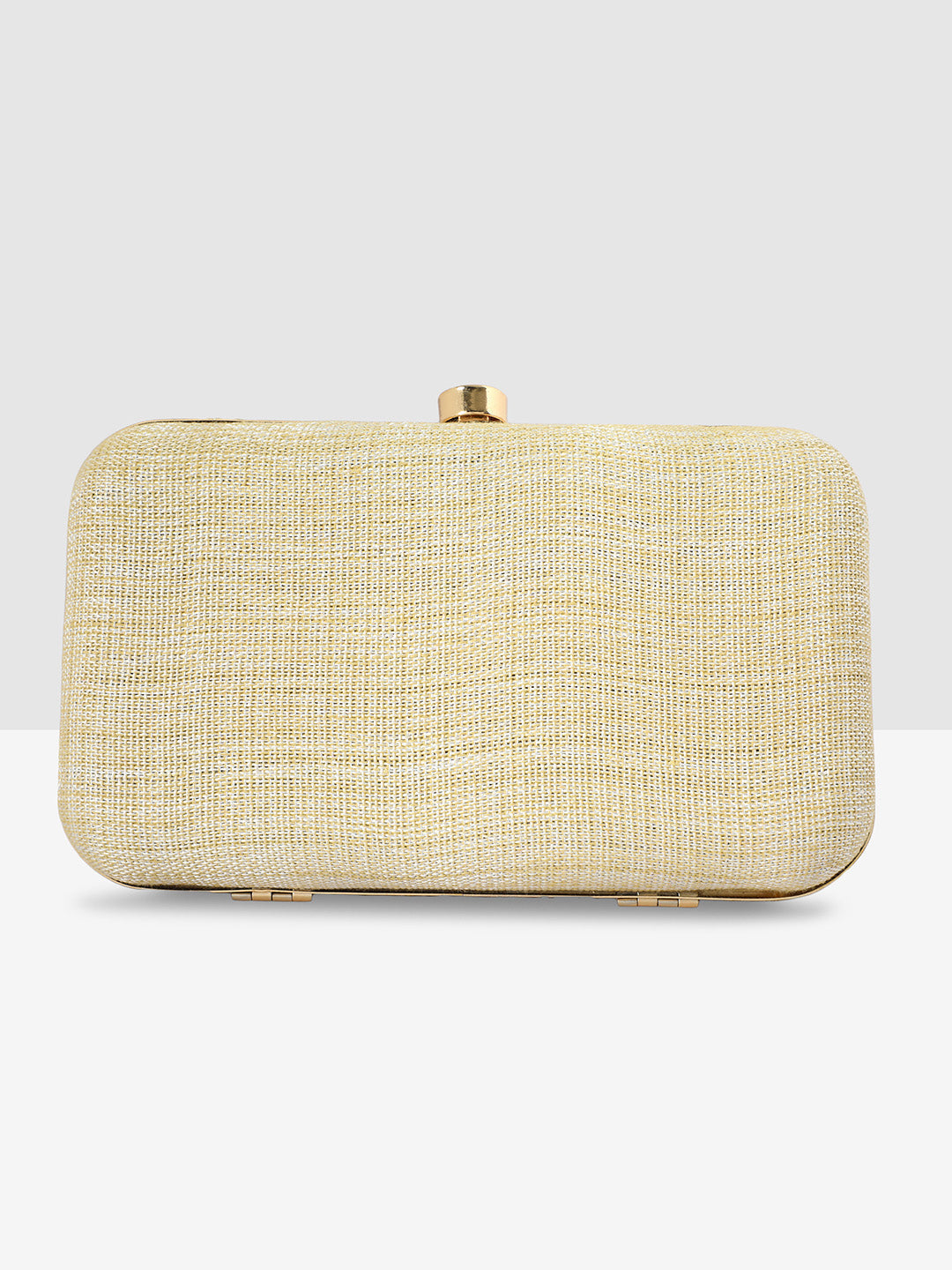 White Purse with Embellishments and Embroidery