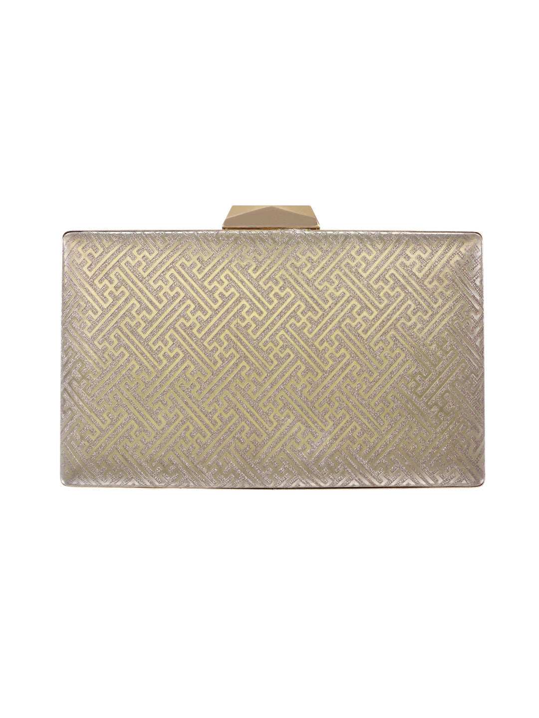 Crusset Women's Glitz Framed Clutch | Ladies Gold Purse Handbag with Detachable Chain Sling Strap CL20736 (1, Lite Gold1, Small)