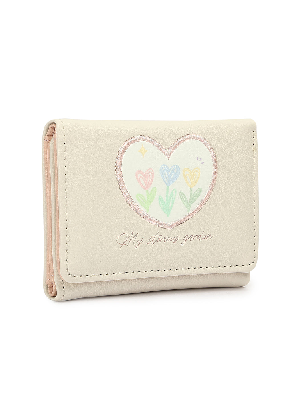 Crusset Wallet for Women – PU Ladies Purse with Button Closure | Two Fold Textured Women’s Wallet CW20765