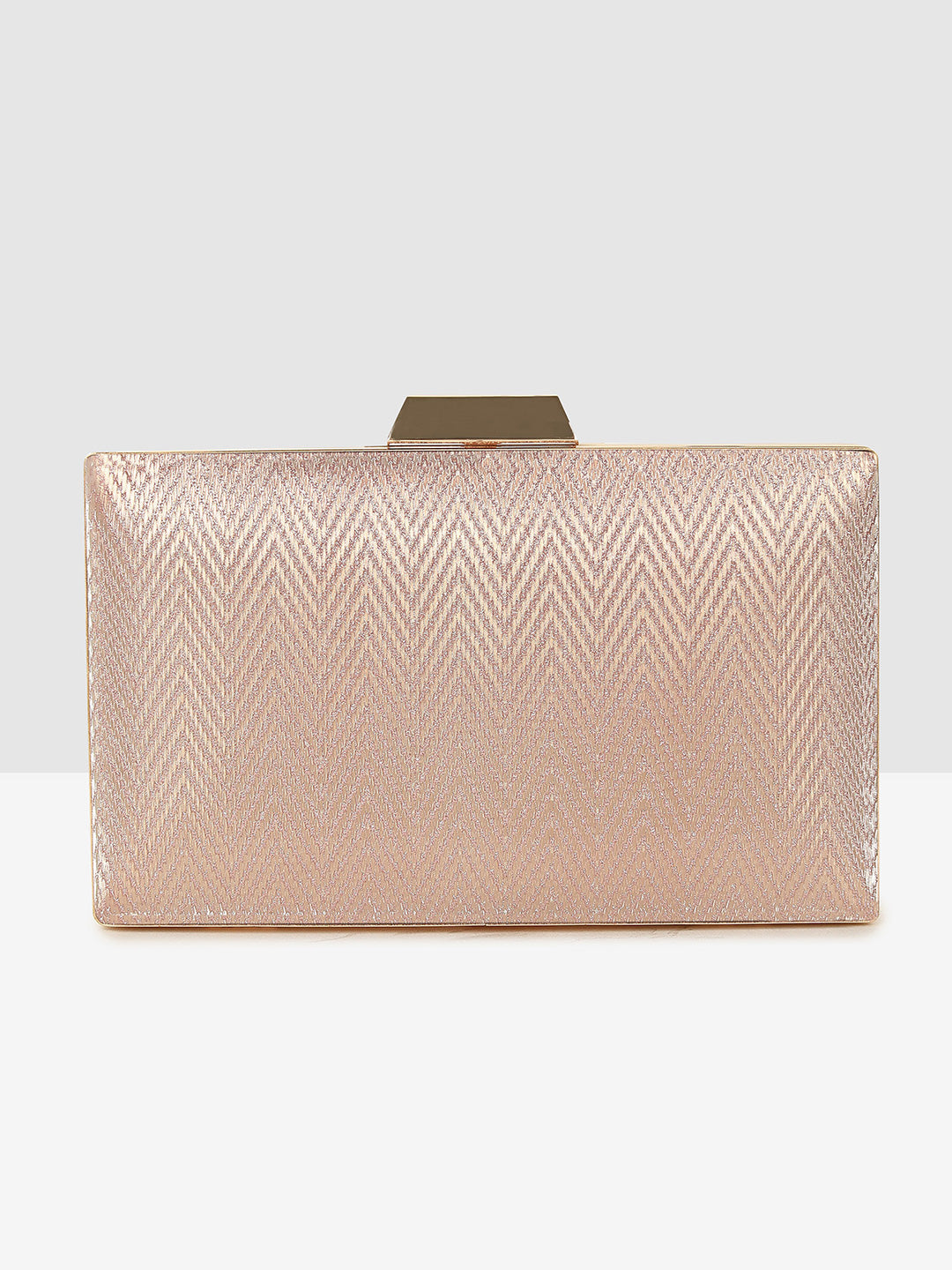 Ladies Silver Sparkle Frame Clutch