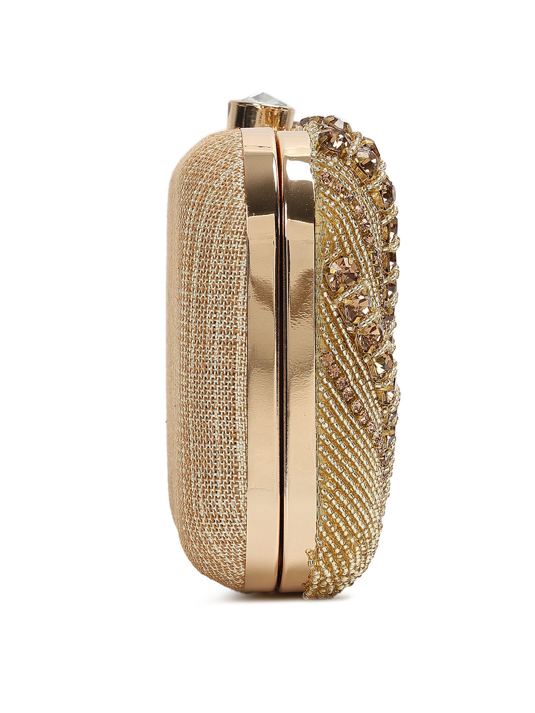 Crusset Embellished Box Clutch With Shoulder StrapCL20775