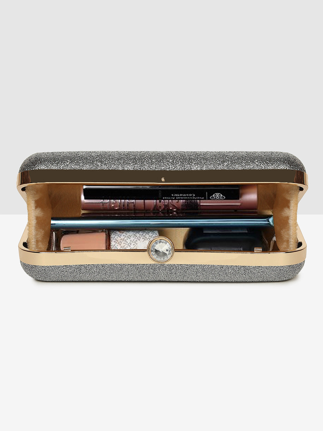 Sparkling Silver Luxe Clutch