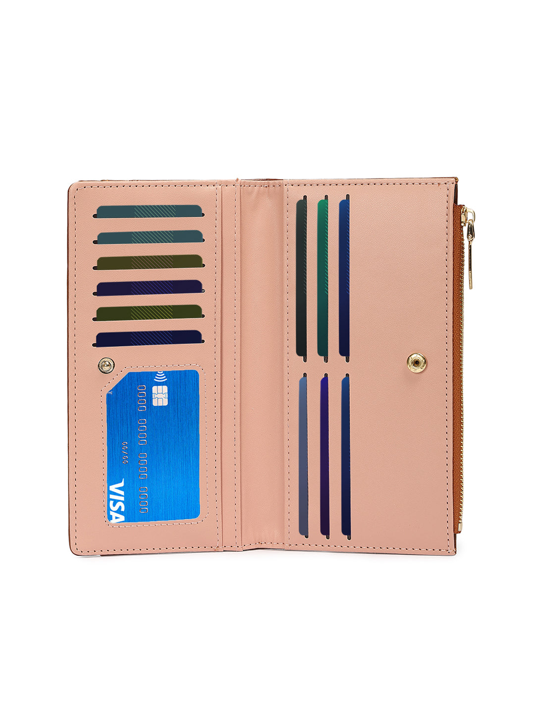 Crusset Wallet for Women – Faux Leather Ladies Purse with Button Closure | Large Two Fold Textured Women’s Wallet CW20757