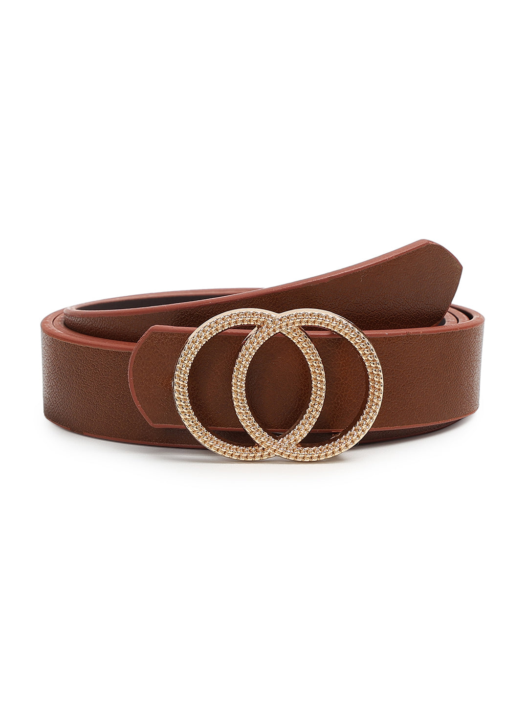 CRUSSET Women PU Embellished Belt With Push Pin ClosureQA5571