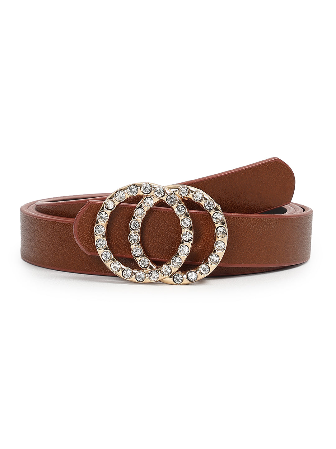 CRUSSET Women Textured PU Slim BeltQA5574