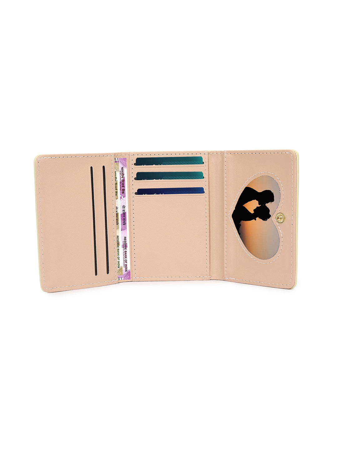 Crusset Wallet for Women – PU Ladies Purse with Button Closure | Two Fold Textured Women’s Wallet CW20768