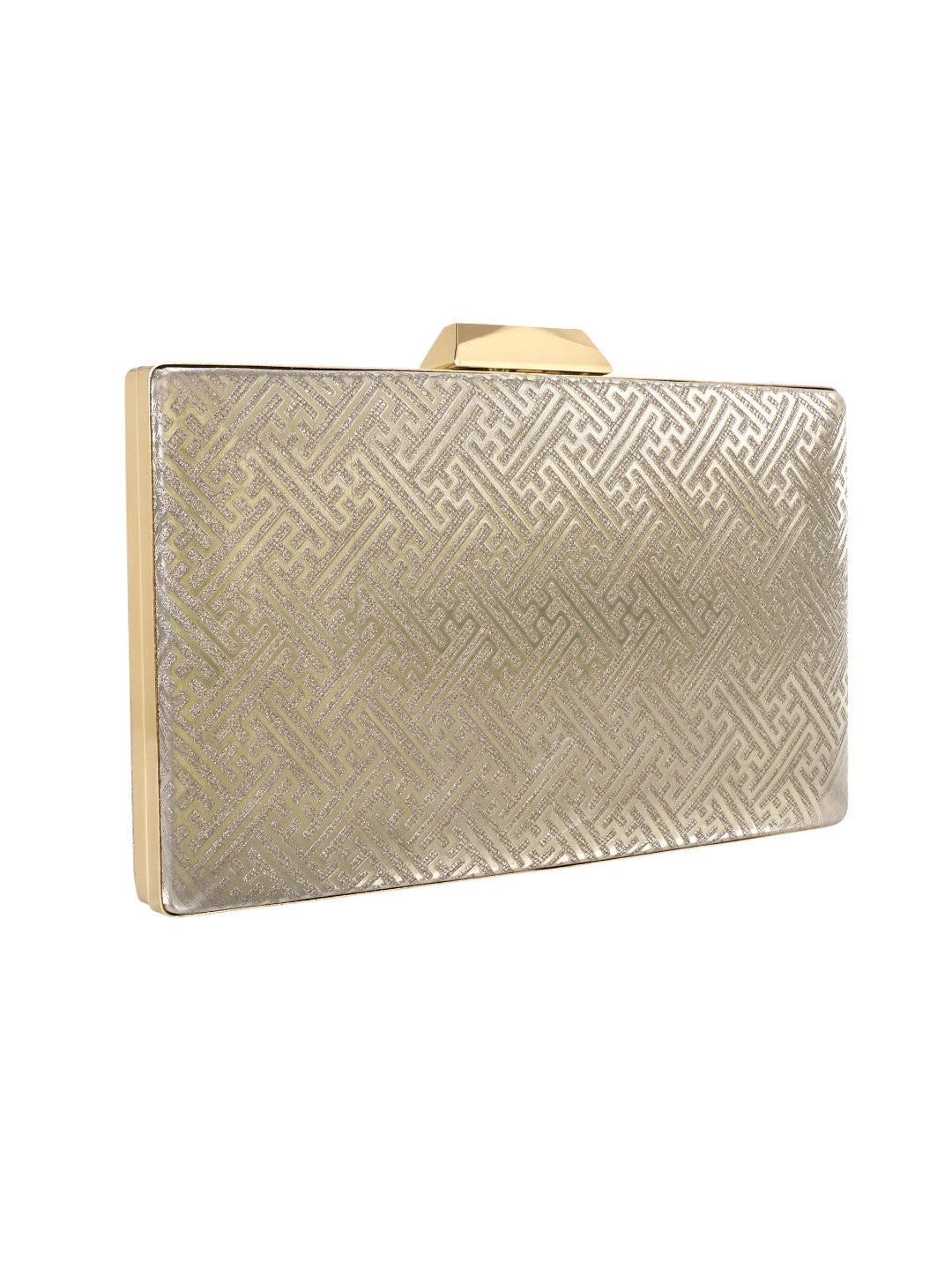 Crusset Women's Glitz Framed Clutch | Ladies Gold Purse Handbag with Detachable Chain Sling Strap CL20736 (1, Lite Gold1, Small)