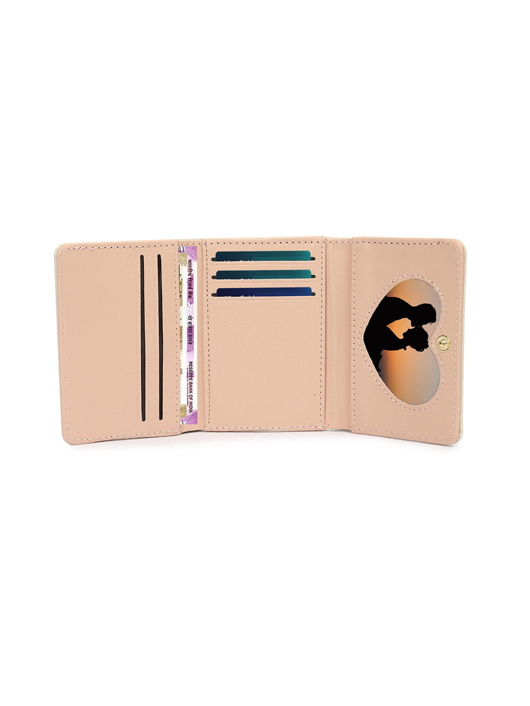 Crusset Wallet for Women – PU Ladies Purse with Button Closure | Two Fold Textured Women’s Wallet CW20765