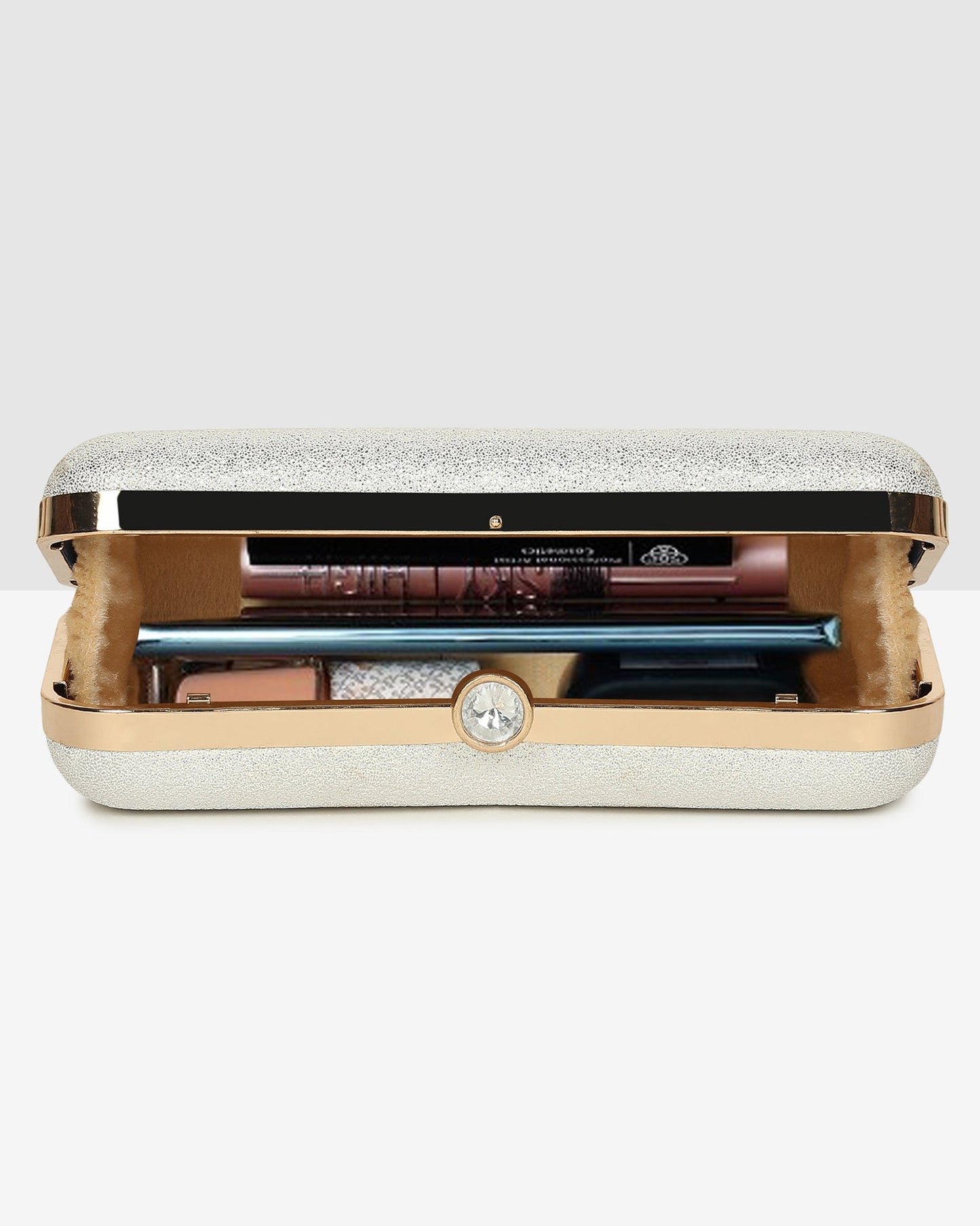 Evening Bling Box BagGold Elegant Evening Clutch