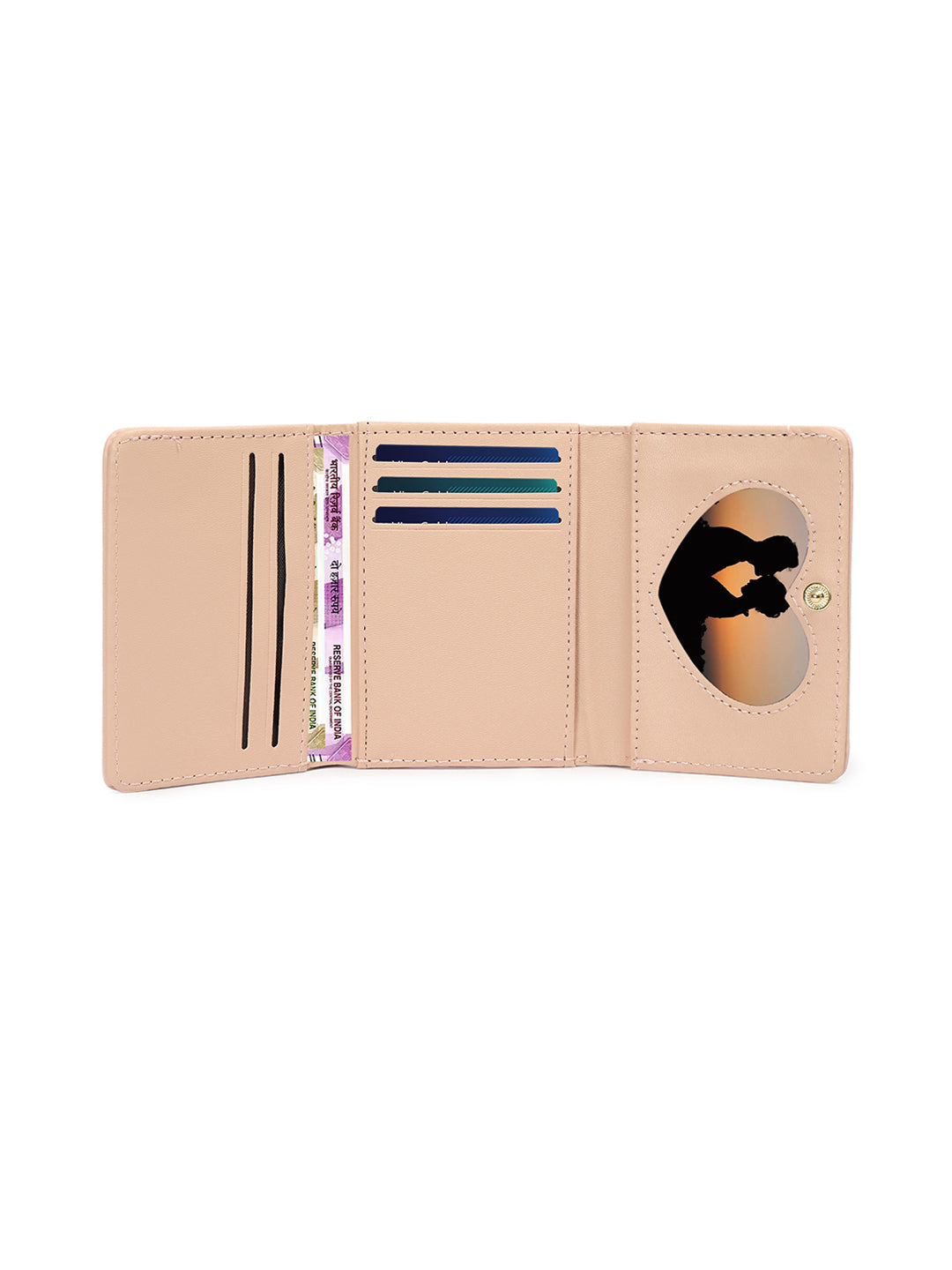 Crusset Wallet for Women – PU Ladies Purse with Button Closure | Two Fold Textured Women’s Wallet CW20764
